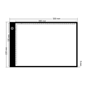 Planche à dessin de traçage réglable ultra mince A4 LED